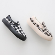 브이와이 VY 여자 격자 FW 하운드 두꺼운굽 플랫폼 슬립온