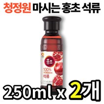 청정원 홍초 100% 자연발효초 사용 석류, 250ml, 2개