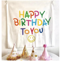 써봄토퍼 해피벌쓰데이 스마일 가랜드 아이생일파티 홈파티 촬영 배경지 파티소품