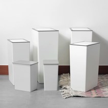 유니팰리스 모던 슬림 인테리어 사무실 스윙 미니 직사각형 휴지통, 슬림라인 휴지통 원터치형(6.5L), 1개