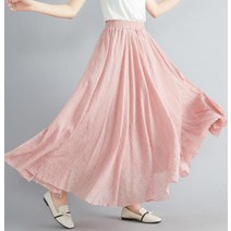 마롱패션 사랄라 허리밴딩 롱 스커트 여성 치마 s442