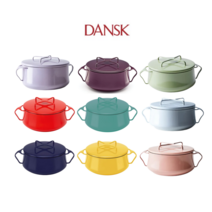 Dansk 덴스크 코벤스타일 캐서롤 법랑 냄비 (4QT), 레드, 기본