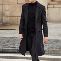 남성 롱 트렌치코트 모직 코트