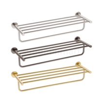 [비반트]TC021 2단수건선반 3 color 무광 스텐 니켈 골드 SUS304, 선택2) 매트그레이(MS)