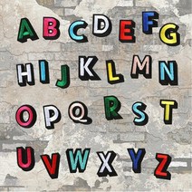 이니셜 알파벳 와펜 3D 로고 열접착 빈티지와펜 키홀더 캐릭터 26종, O (열전사방식)