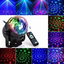 사운드 활성화 회전 디스코 빛 다채로운 LED 무대 조명 3W RGB 차쉬넬 아이미터 보이스캐디 프로젝터 빛 DJ, 한개옵션1, 02 US PLUG