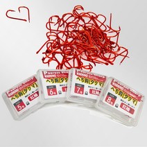 SHARP 학꽁치바늘 덕용 레드 100pcs 벌크 대용량 바다낚시 선상 채비, 6호, 1개
