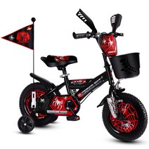 스파이더맨 네발 자전거 키즈 어린이 4발 자전거 7살 8살, 12인치cm, A