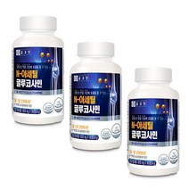 종근당 관절 연골 건강 엔 글루코사민 N 아세틸 그루코사민 500mg 상어연골분말 콘드로이친 함유 건강기능식품, 3개