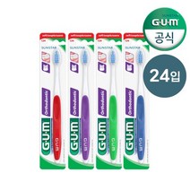 GUM 검 치과 교정 칫솔 V커팅 칫솔추천 124RD 24개입, 단품