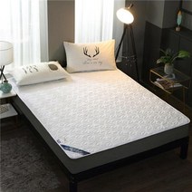 흙침대토퍼 앗뜨거 발열매트 면 테리 100 방수 매트리스 패드 커버 안티 진드기, 하얀, 180x200cm, 01 White