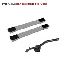 무소음바퀴 우레탄 대차 카트 소형 구르마 4인치 핸드카 고하중 중하중용캐스터 의료용 접이식 6인치중량 헤비 듀티 가구 리프터 운송 이동 슬라이드 휠 쉬운 도구 세트 롤러 바 수공구, 2.Type G silver