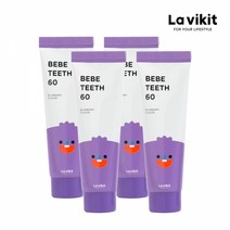 라비킷 베베티스60 무불소 아기치약(60g)x4개, 단품