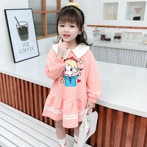 여아드레스 꾸안꾸 베이비 프릴넥 프린트 원피스