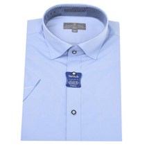 [카운테스마라셔츠][반소매] 슬림핏 블루 솔리드패턴 CDHS3B5360B0
