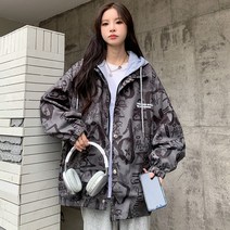 여성봄바람막이 여성봄점퍼 간절기 야상 스트릿 일본 패션 학생 힙합 커플 시밀러룩 남녀공용