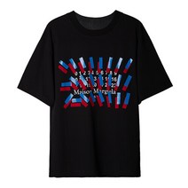 SS21 메종 마르지엘라 테이프 프린트 오버사이즈 티셔츠 S29GC0297 S23935 855
