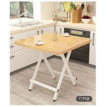 1인용 자취방용 미니 식탁 다이닝 테이블 2인식탁 접이식 식탁겸책상, 블랙화이트 70 x 70 x 74cm