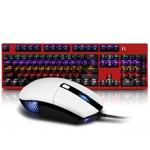 앱코 축교환 완전방수 게이밍 카일 광청축 레인보우 LED 키보드 K660 + 하이엔드 게이밍 센서 마우스 A660 3325, 키보드(K660), 마우스(A660 3325), 키보드(레드), 마우스(화이트)