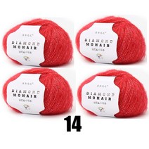 마카롱실 코튼 10 뜨개질 4pcs x25g 모헤어 원사 저렴한 원사 크로 셰 아기