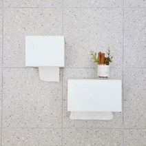 무타공 스텐 휴지걸이 핸드타올 케이스 디스펜서 무광화이트 벽부착, 2) 핸드타올 케이스(22x13(cm)), 1개