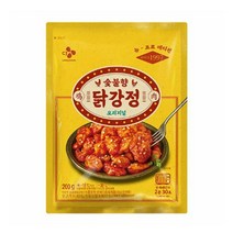 CJ더마켓 닭튀김 튀김류 술안주 혼밥 캠핑 탑티어 숯불향 닭강정 닭강정 순살 후라이드 양념 숯불 200G 2개, 18세트