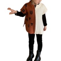 도오빠 류이룹 아동 니트 조끼 집업 패턴 베스트 레이어드 가을 남아 여아 공용 상의 ~140