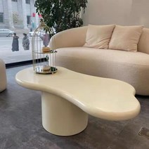 거실테이블 구름테이블 좌탁 북유럽 인테리어 응접실 사이드, 아이보리 160 x 80 x 40