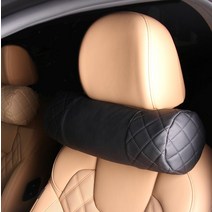 I+I 가죽 목쿠션 목받침 차량 목베개 의자 벤츠 카니발 제네시스 BMW 아우디 차량용, 그레이
