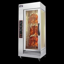 업소용 전기 자동 회전 통닭 바베큐 구이기 오븐 기계, 18 오리 오븐 (가변속도 + 타이밍 + 열풍 순환)