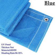 스카이 어닝 농막 전원주택 주차장 썬룸 루프탑 테라스 자외선 방지 HDPE 차양 그물 정원 건물 쉼터 태양 항해 발코니 개인 정보 보호 울타리 스크린 전망대 천막 텐트, Blue+0.8mx4m