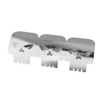 오토바이 배기 파이프 안개등 usb 백미러오토바이 백미러 유니버설 해골 쉴드 히트 커버 머플러 프로텍터 가드 액세서리 할리 혼다 야마하 커스텀, 1.Chrome