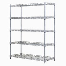 매장 물류 재고보관 5단 조립식 철제선반 인테리어 앵글 사무실 좁은방 거실 수납장, 메탈신발정리대5단