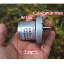 미니 소형 49 기어 모터 DC 6V-12V 384RPM 10W 카본 브러시 감속 발전기 중간 속도 풀 메탈 박스