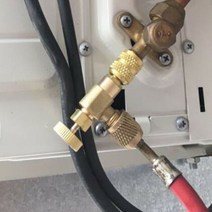 에어컨냉매벨브 컨트롤벨브 r410a r22 14용 냉동 충전 어댑터 액체 안전 24, 없음