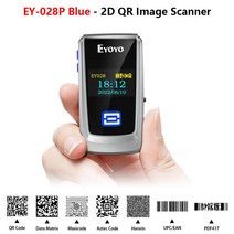 택배스캐너 Eyoyo 미니 1D 블루투스 바코드 스캐너 LCD 디스플레이 포켓 휴대용 2.4G 무선 리더 매장, 03 EY-028P Blue 2D
