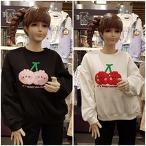 [더데이걸] 논현점 ##### 몰랑이 보들 체리 융기모 맨투맨####품이 넉넉해요### 귀염귀욤 몰랑이## 예쁜### 라운드 ### 초등여아