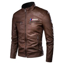 라이더자켓 남성용 오토바이 가죽 자켓 bmw 라이더 코트 남성용 가을 복장 패션 바이커 포켓 디자인 PU, 07 7