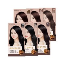 다나한 모 칼라 크림 염색약, 4개, N5 진한갈색