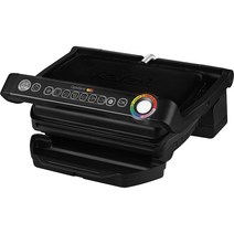 테팔 옵티그릴 GC705D 지능형 접촉 그릴 음식에 따라 온도 주기 조정 논스틱 코팅 플레이트 2000W 스테인리스 스틸 블랙, 30x20 cm, 레시피북 없이, 옵티 그릴 블랙