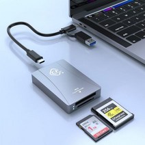 CFexpress 리더기 CFexpress-타입 B SD 카드 USB 3.1 Gen 2 10Gbps 리더 알루미늄 메모리 어댑터 썬더볼트 3 포트 호환 153461, CFe 타입B SD Reader