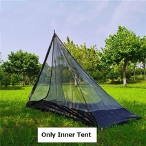 티피텐트 백패킹 동계 경량 인디언 겨울용 바람막이 텐트 구멍이 스노우 스커트와 새로 된 초경량 야외 캠핑 천막 배낭 쉼터, A02. 전용 이너 텐트