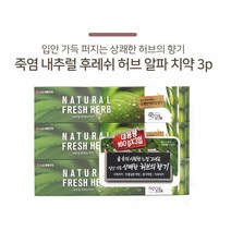 입안 가득 퍼지는 상쾌한 허브 향기 죽염 치약 3P, LG생건 내추럴프레쉬허브 죽염치약160그램X3P