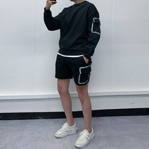 뉴메이드 여름 카고 페인팅 반바지 트레이닝복 세트