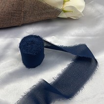 리본장식 리본끈 Cinta Gasa Deshilachada 녹색 쉬폰 실크 리본 꽃 부케, 8.8  5 Meters