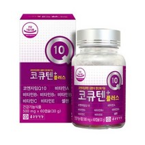 종근당건강 코큐텐플러스 코엔자임Q10 비타민A 비타민E 비타민B1 B2 B6 셀렌 항산화기능 60캡슐, 3, 500mg x 60캡슐