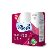 [UNIQ] 잘풀리는집 더도톰한 3겹 퀼팅화장지 9롤 재스민향 100% 무형광, 2개