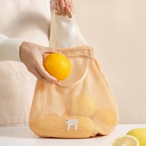 애니멀 메쉬그물 다용도 과일보관망 야채보관망 감성야채망 장바구니 양파망 감자망 과일망 마늘망 그물망, 베이지
