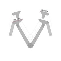 촬영용 누끼 투명 옷걸이 아크릴 행거 의류 사진 소품, 여성 콤비네이션 프레임 반팔 악세서리