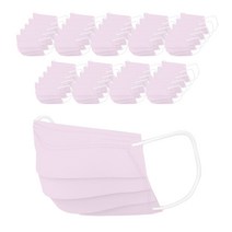 에스와이인더스트리 국내생산 라이트 컬러마스크, 핑크 특대형 50매